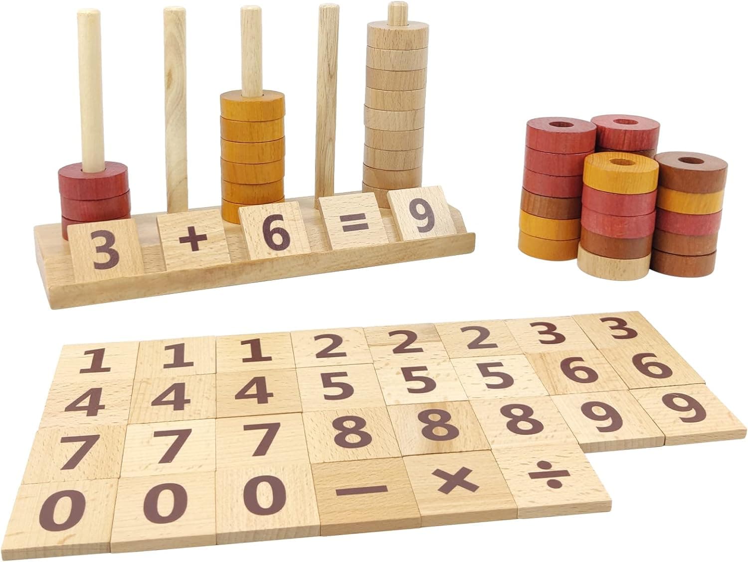 Wooden Math Number Blocks Counting Toy Review - Math tagged article