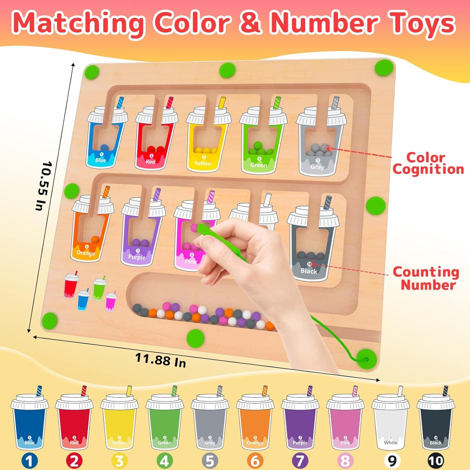 MTYOKILN Magnetic Color & Number Maze Review - Maze tagged article