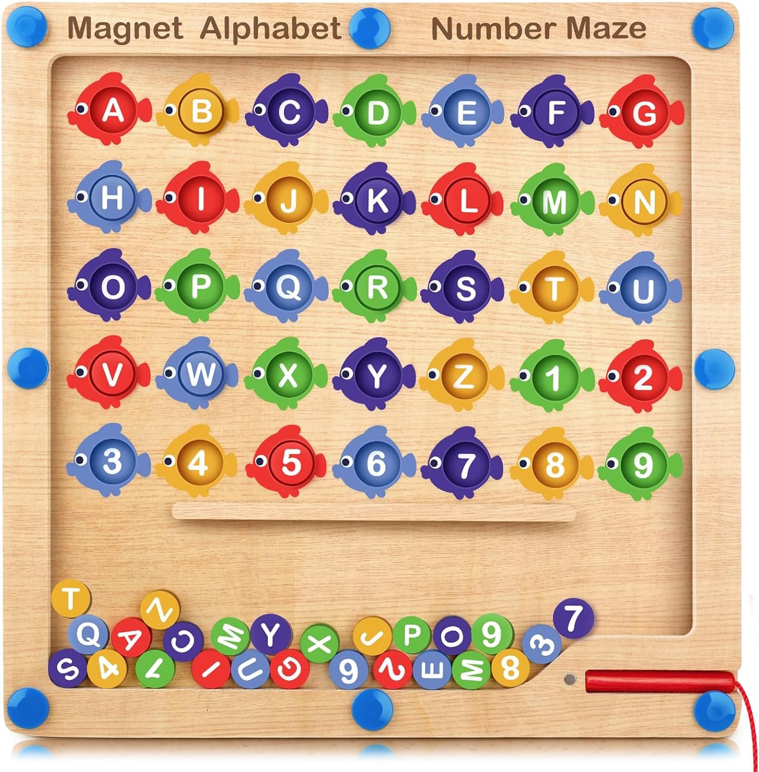 Magnetic Alphabet Color Number Maze Review - Kids Learning tagged article