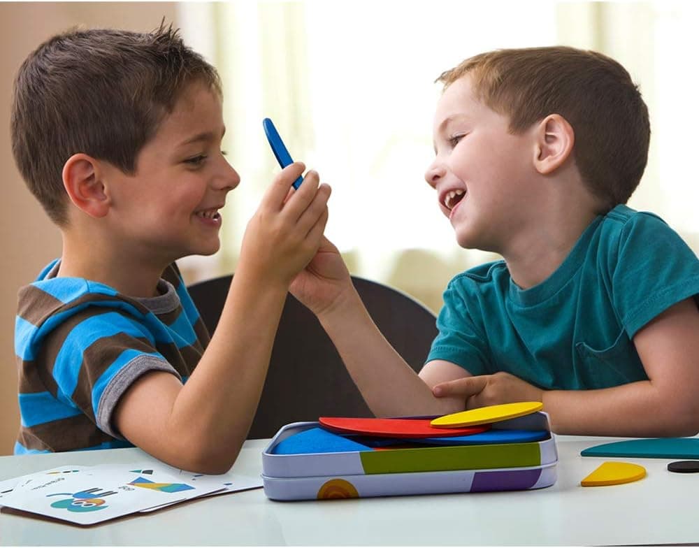 LiKee Wooden Pattern Blocks Jigsaw Puzzle Montessori Toys Sorting and Stacking Games for Toddlers Kids Boys Girls Age 3+ Years Old (36 Shape Pieces 60 Design Cards)