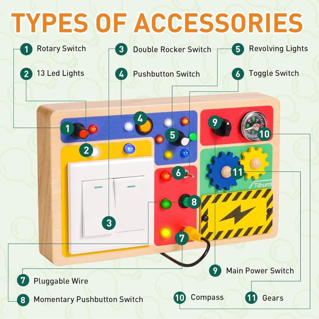 Tilhumt Montessori Screwdriver Board Set for Kids, Storage Wooden Toddler Real Tools Preschool Toys Fine Motor Skills Toys for 3 4 5 Year Old Children, Classroom STEM Toy For 1 Player