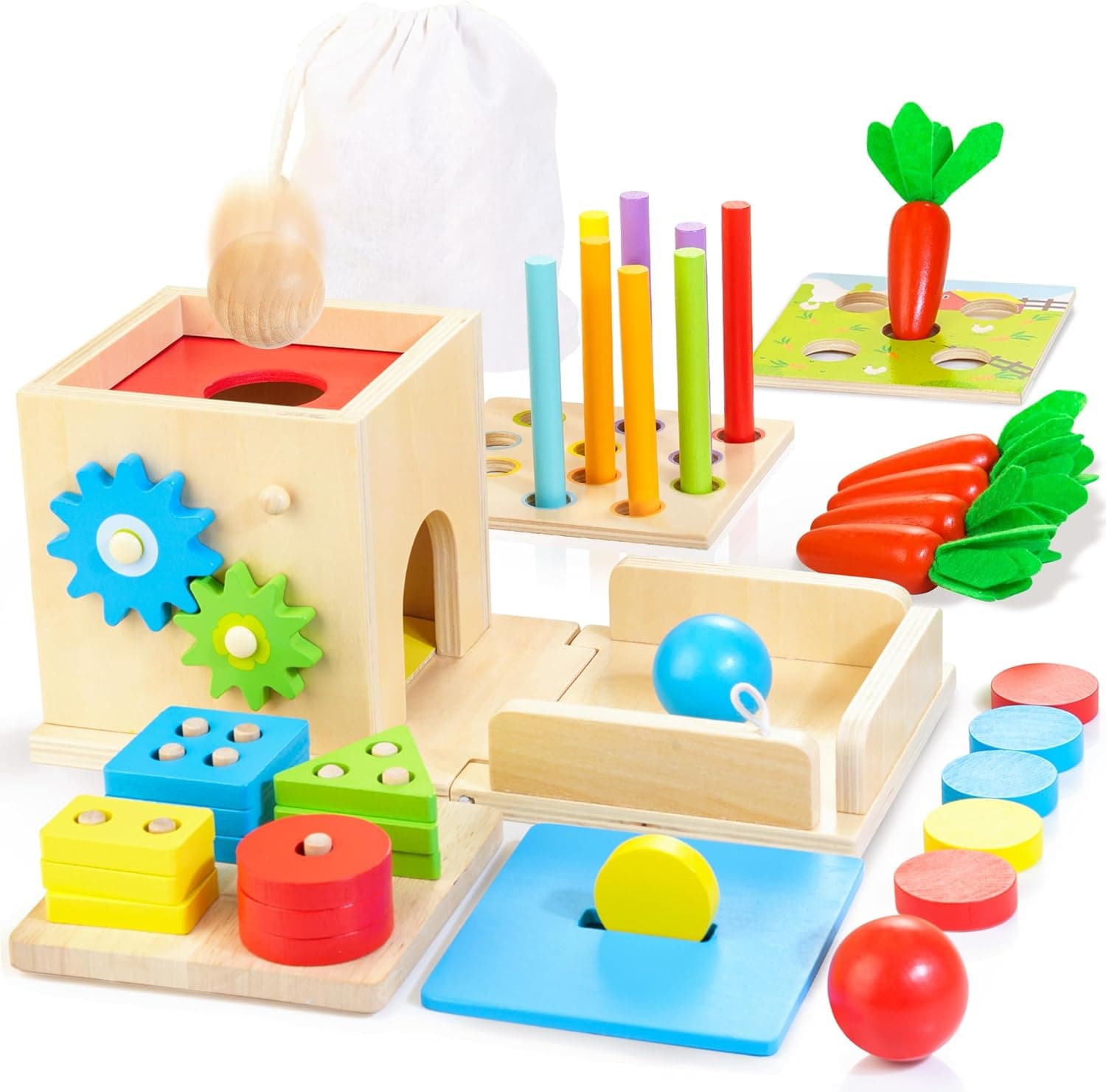 Kizfarm Wooden Montessori Baby Toys Review - By Age article