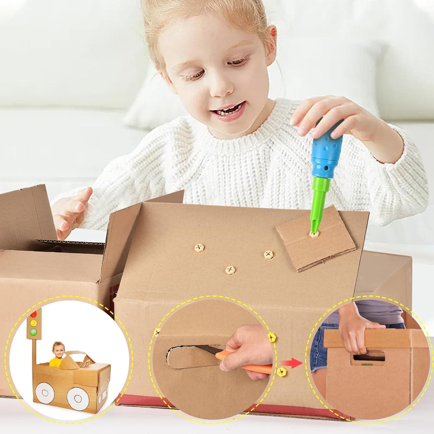 Cardboard Construction Tool Kit 163 Pieces Review - Product Reviews article